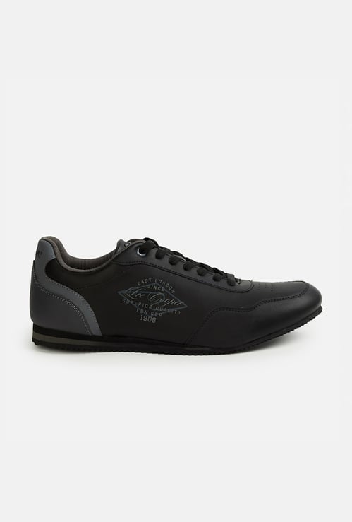 LEE COOPER Logo Print Leather Sneakers
