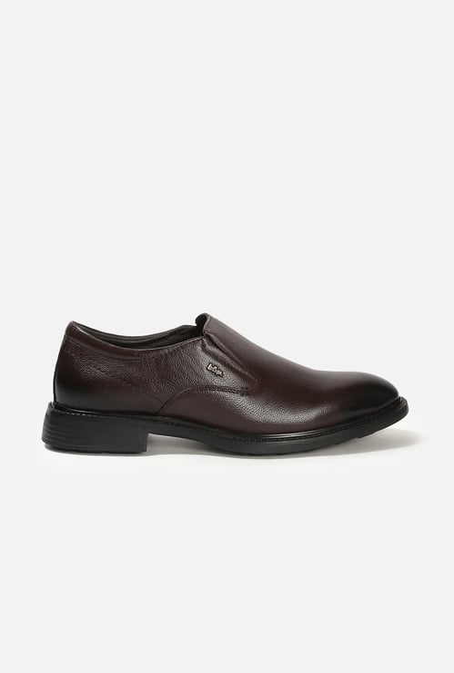 LEE COOPER Textured Leather Slip-On Formal Shoes