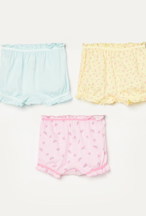 JUNIORS Girls Assorted Bloomers - Pack of 3