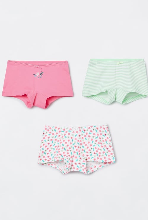 FAME FOREVER Girls Stretch Shorties - Pack of 3