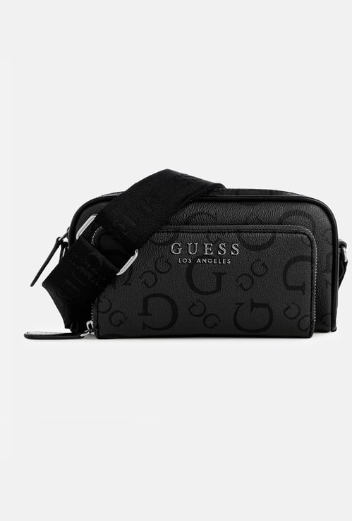GUESS Logo Print Sling Bag