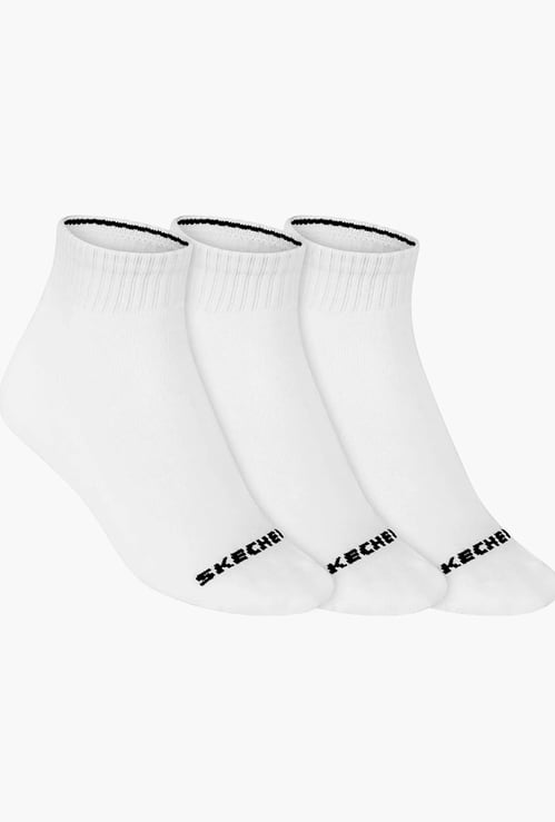 SKECHERS Solid Ankle-Length Socks - Pack of 3