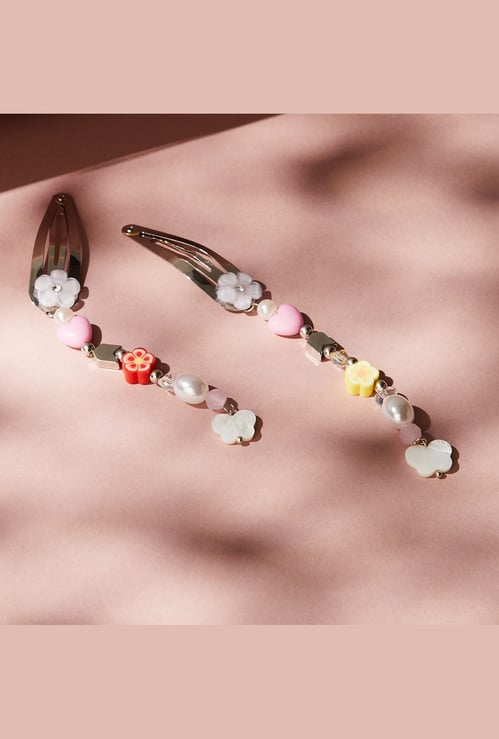 FAME FOREVER Embellished Hair Clips - Pack of 2