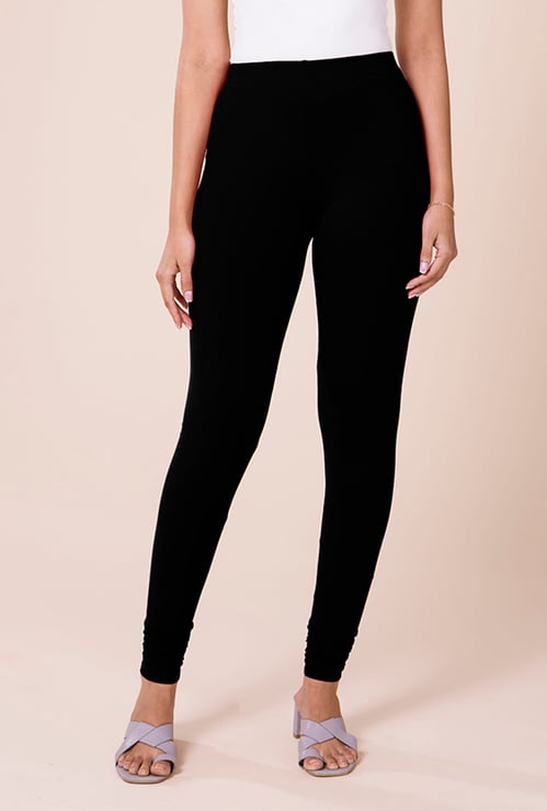 GO COLORS Solid Leggings