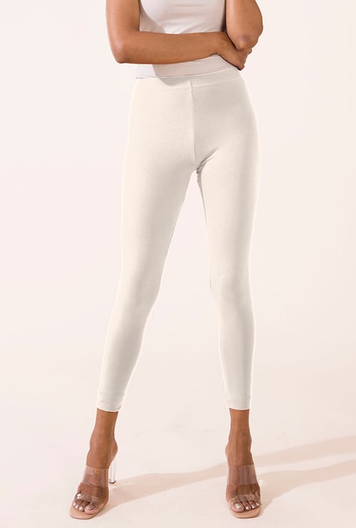 GO COLORS Solid Leggings