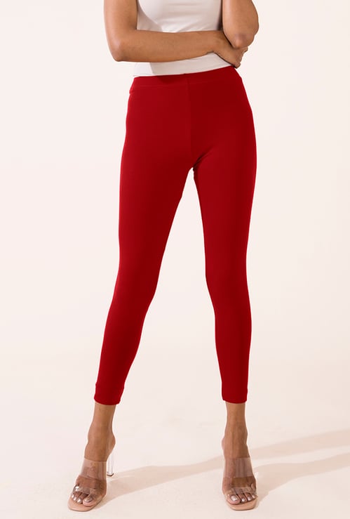 GO COLORS Solid Leggings