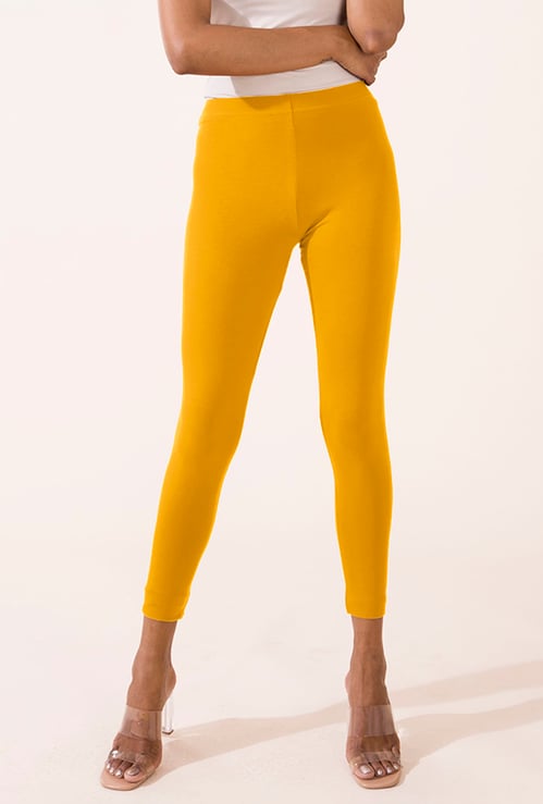 GO COLORS Solid Leggings