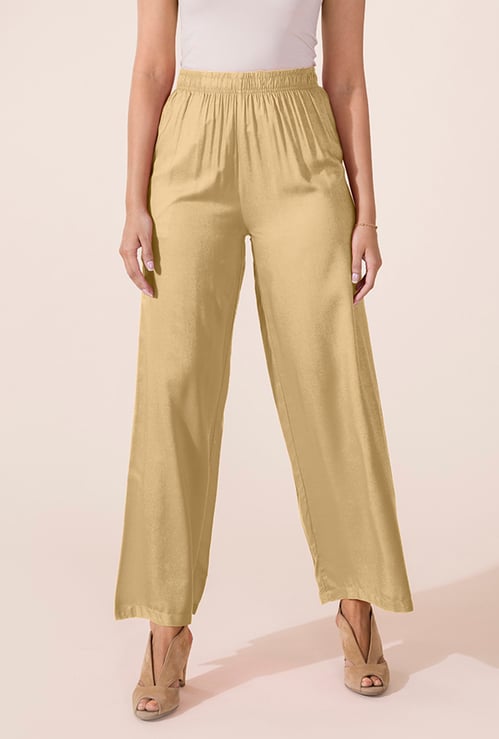 GO COLORS Solid Palazzos