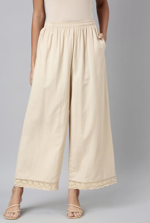 GO COLORS Solid Palazzo
