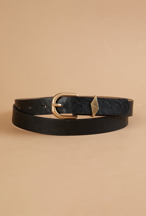 GINGER Textured Tang Buckle Belt