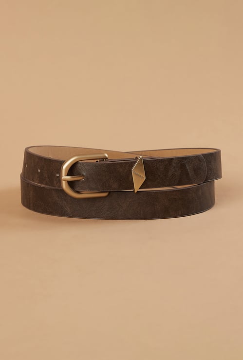 GINGER Textured Tang Buckle Belt