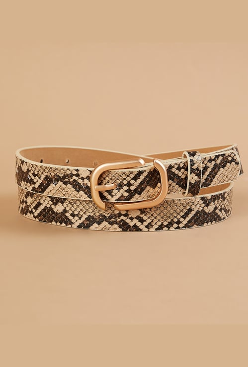 GINGER Textured Buckled Belt