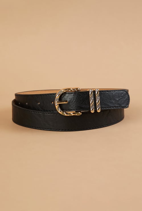 GINGER Textured Tang Buckle Belt
