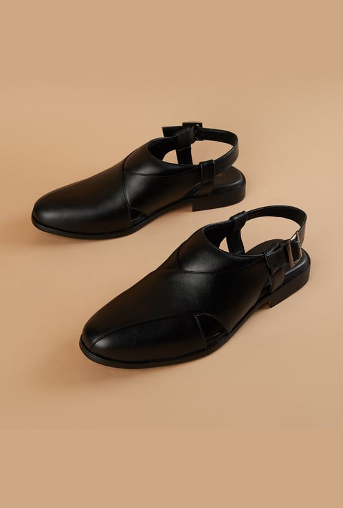 CODE Closed Toe Sandals with Buckle Strap