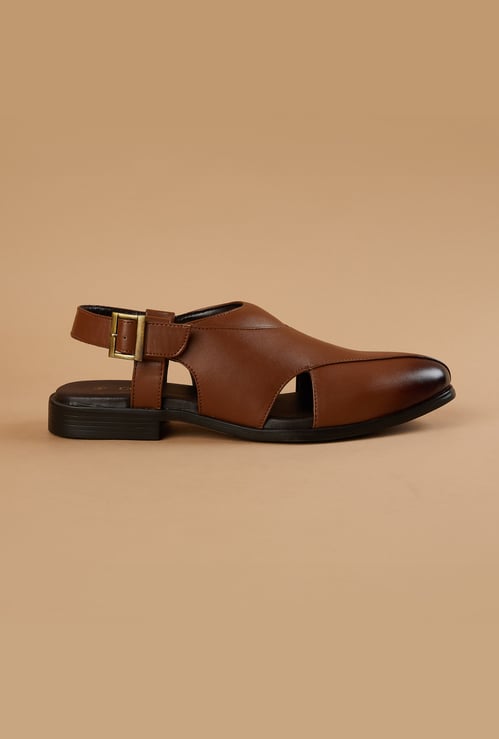 CODE Closed Toe Sandals with Buckle Strap