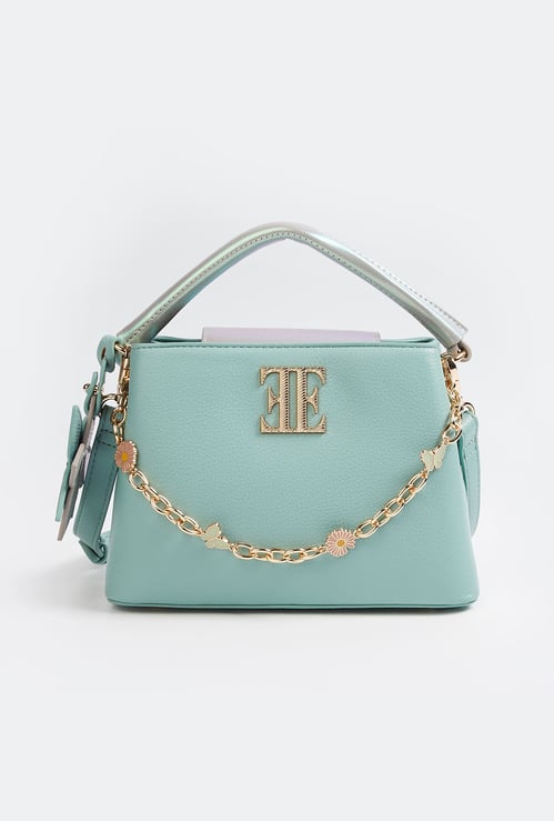 ELLE Textured Sling Bag with Charms