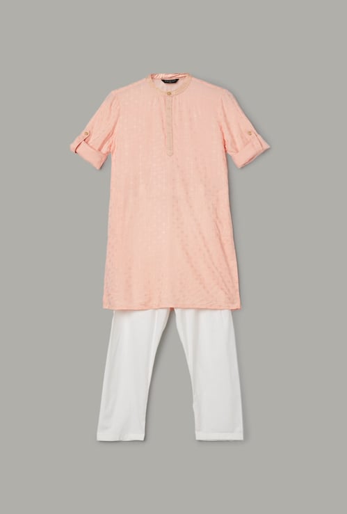 MELANGE Printed Straight Kurta Set