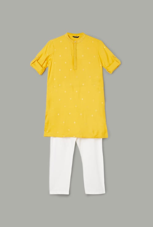 MELANGE Foil Motif Kurta with Pyjamas