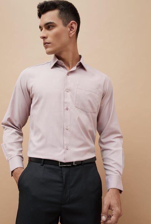 CODE Chevron Patterned Slim Fit Formal Shirt
