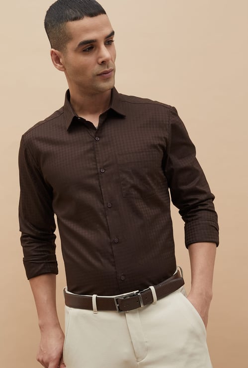 CODE Checked Slim Fit Formal Shirt