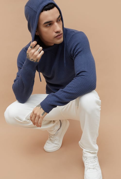 FAME FOREVER Knitted Hooded Sweater