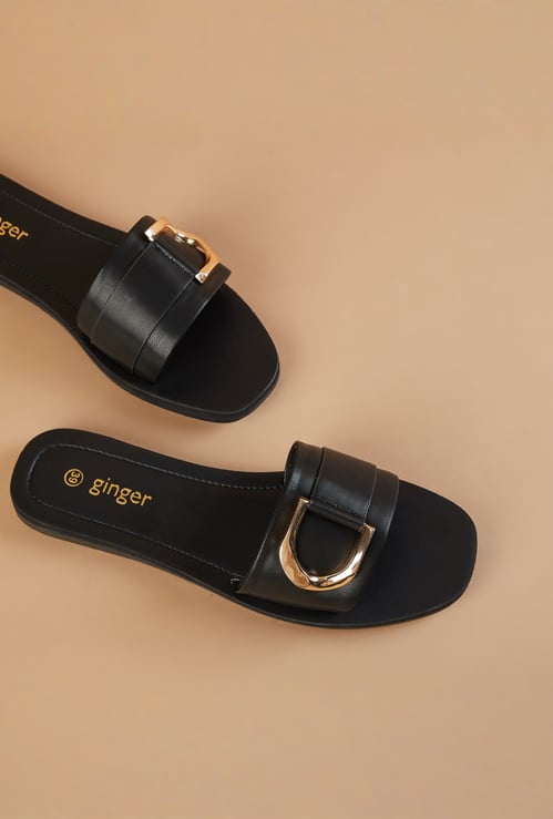 GINGER Textured Slip On Flats