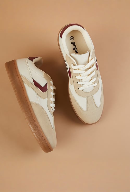 GINGER Sneakers with Contrast Ovelays