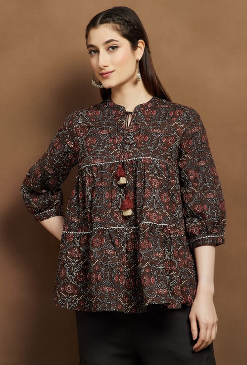MELANGE Floral Print Tunic