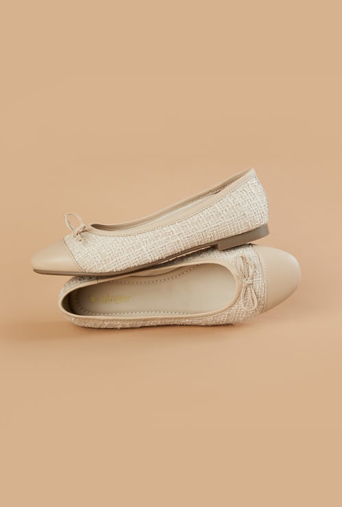 GINGER Textured Ballerinas
