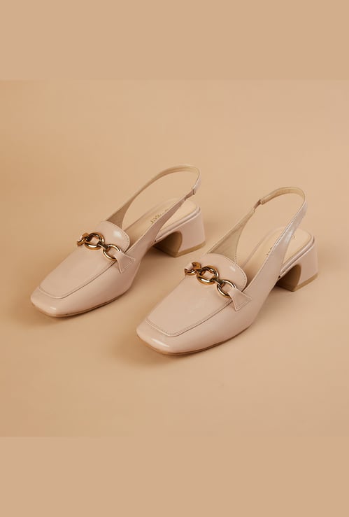GINGER Chain-Detailed Block Heel Loafers