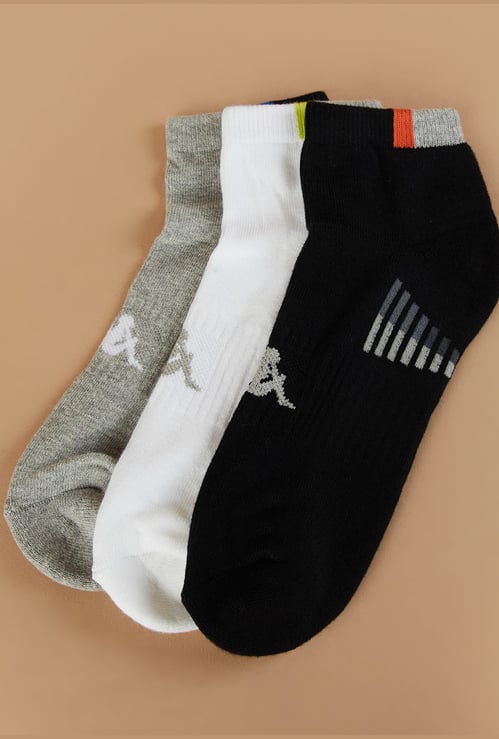KAPPA Striped Ankle Length Sports Socks - Pack of 3