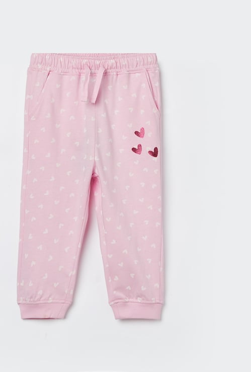 JUNIORS Girls Printed Elasticated Joggers