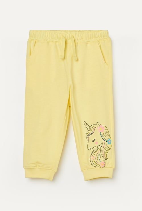 JUNIORS Girls Printed Elasticated Joggers