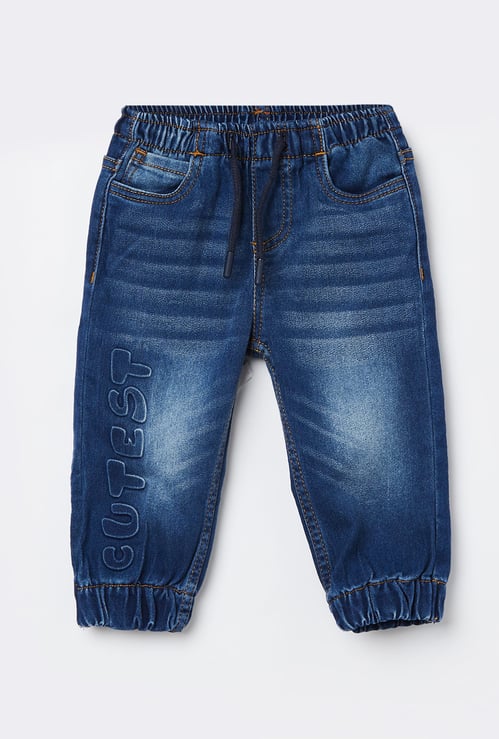 JUNIORS Boys Stonewashed Denim Joggers