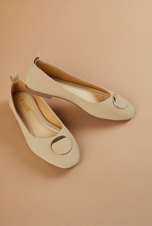CODE Ballerinas with Metallic Accent