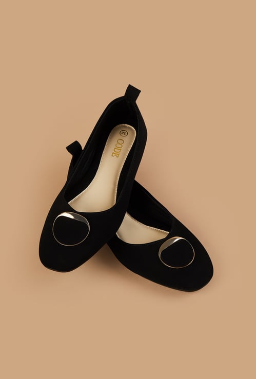 CODE Ballerinas with Metallic Accent