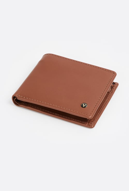 VAN HEUSEN Solid Leather Bi-Fold Wallet