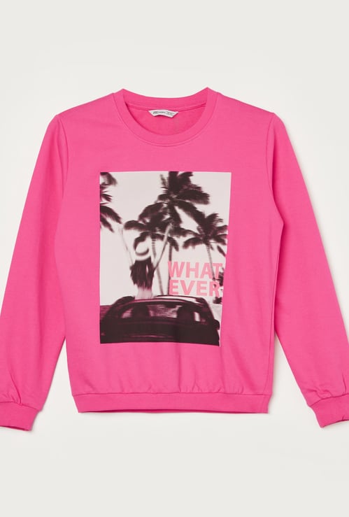 FAME FOREVER Girls Graphic Print Sweatshirt