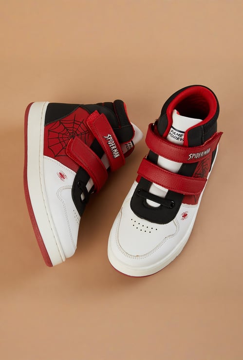 FAME FOREVER Boys Spiderman Colourblock High-Top Sneakers