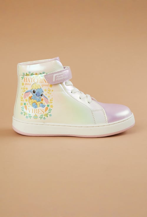 FAME FOREVER Girls Lilo & Stitch High-Top Sneakers