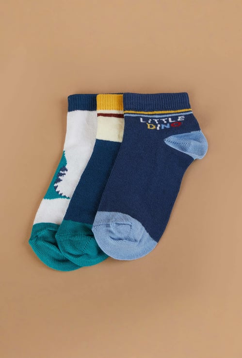 FAME FOREVER Assorted Ankle Length Socks - Pack of 3