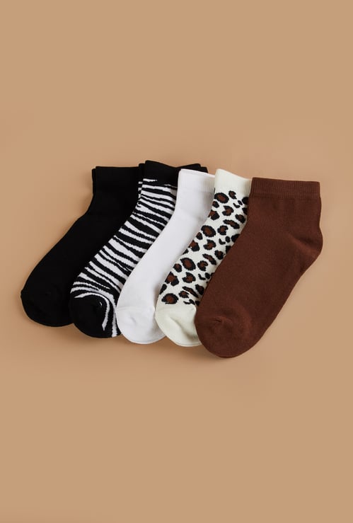 GINGER Women Animal Print Socks - Pack of 5