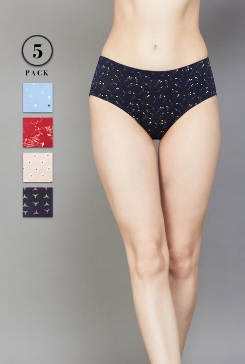 ENAMOR Assorted Hipster Panties - Pack of 5
