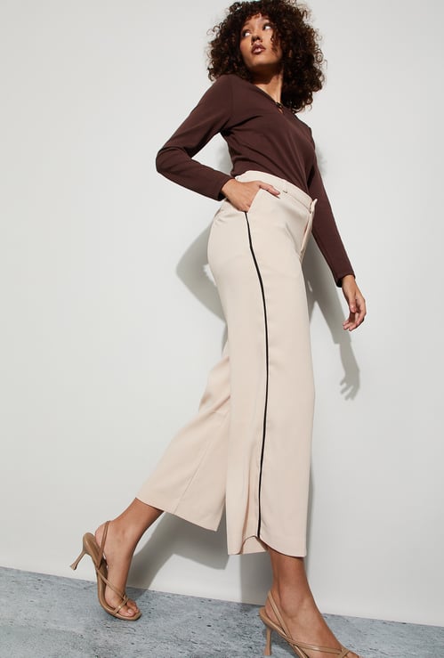 CODE CLASSIC Side Striped Wide-Leg Trousers