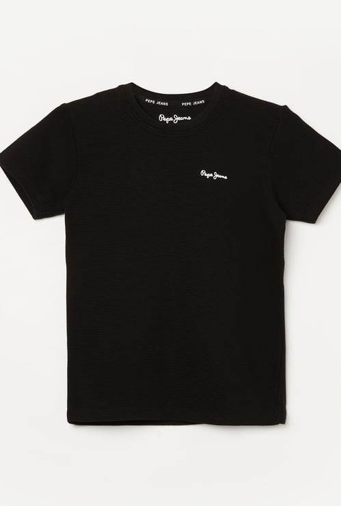 PEPE JEANS Boys Textured T-shirt