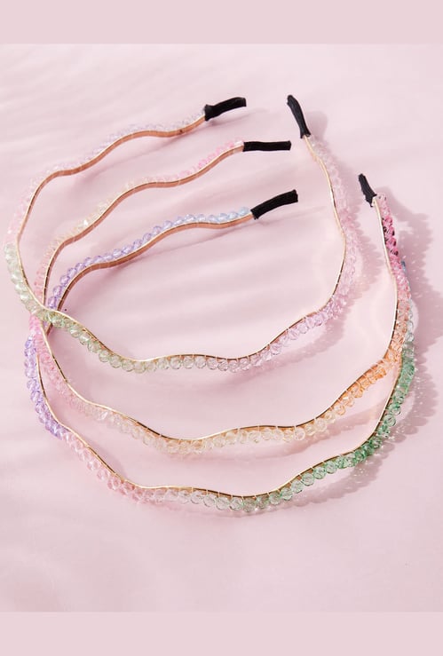 FAME FOREVER Embellished Hair Bands - Pack of 3