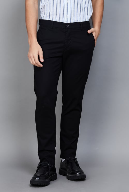 ARROW SPORT Solid Slim Tapered Trousers
