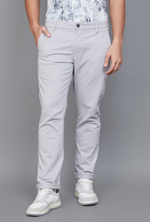 ARROW SPORT Solid Slim Tapered Trousers