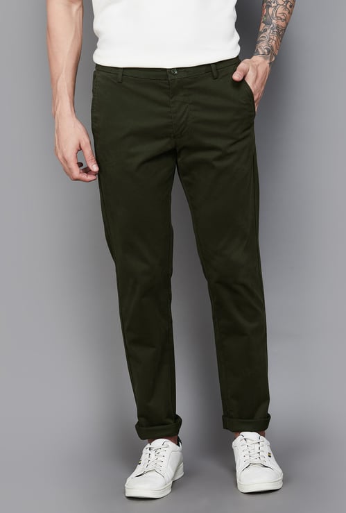 ARROW SPORT Solid Slim Tapered Casual Trousers