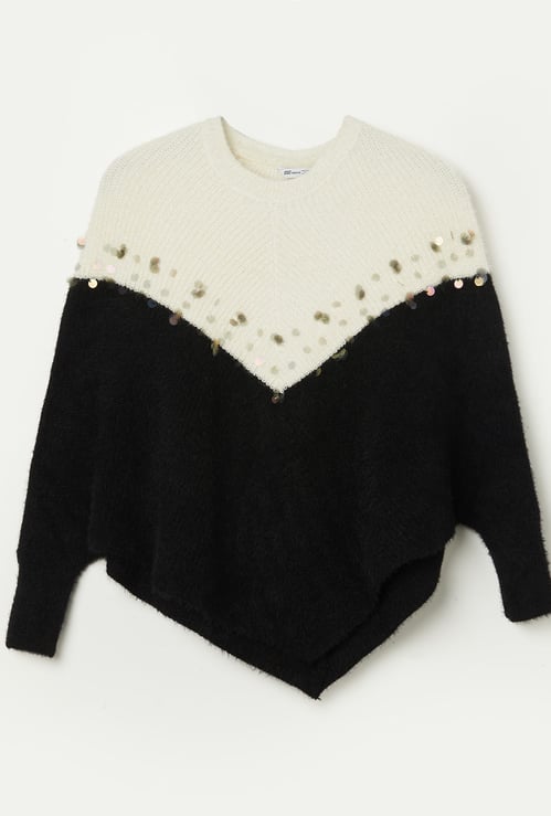 FAME FOREVER Girls Colourblocked Sweater